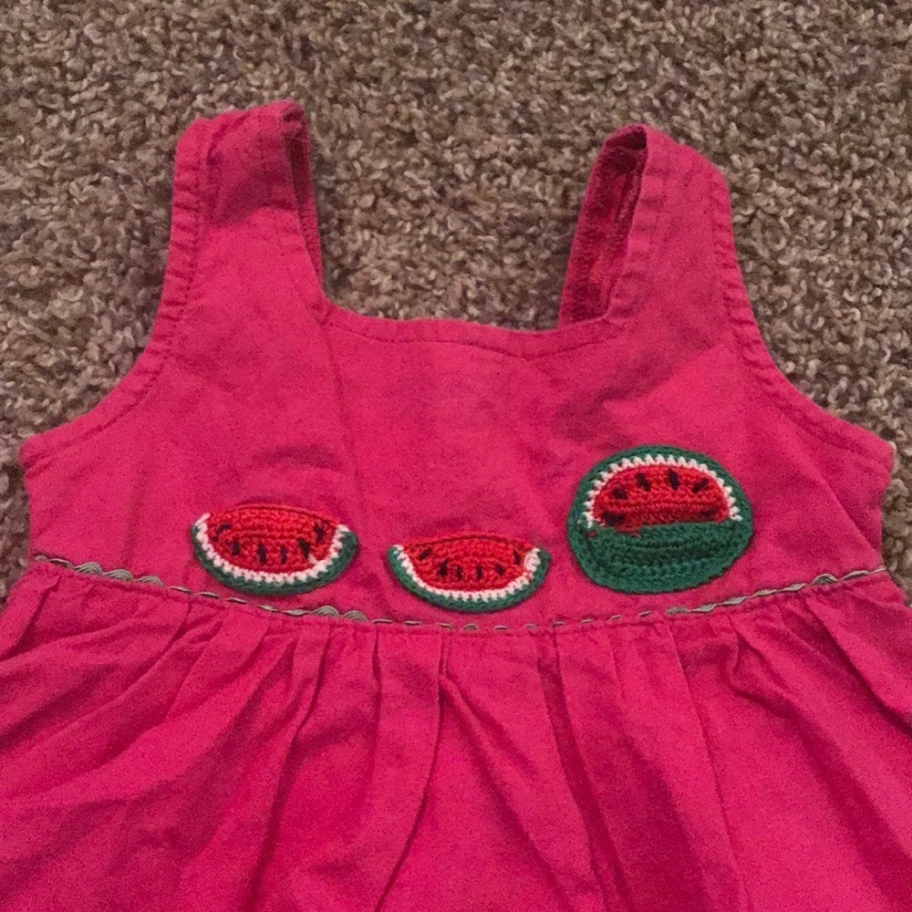 Basic Edition Red Tank Top Dress Button Bottom - Picture 2 of 5